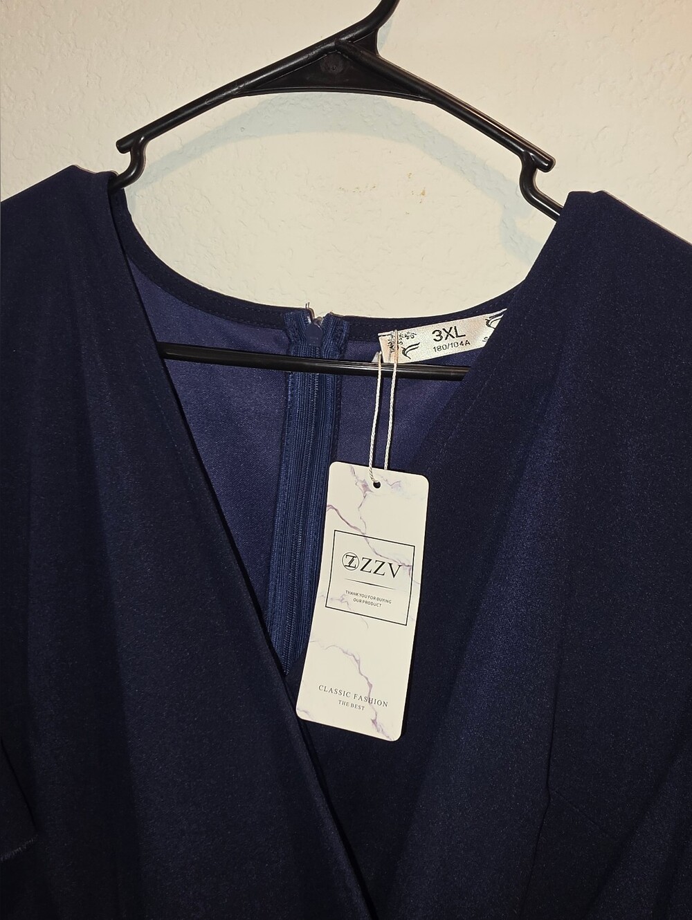 Deep Navy V-Neck Women’s Wrap Dress